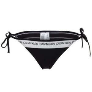 Calvin Klein CK Logo String Side Tie Bikini Sort Large Dame