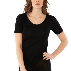 Damella Wool And Silk T-Shirt Sort uld 38 Dame