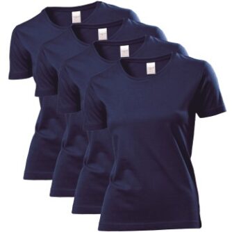 Stedman 4P Classic Women T-shirt Marineblå bomuld XX-Large Dame