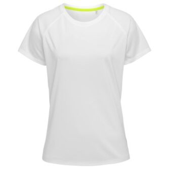 Stedman Active 140 Raglan For Women Hvid polyester Large Dame