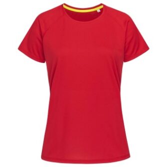 Stedman Active 140 Raglan For Women Rød polyester Large Dame