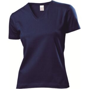 Stedman Classic V-Neck Women T-shirt Marineblå bomuld XX-Large Dame