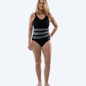 Watery Mystique Stripes One Piece Dame - Sort