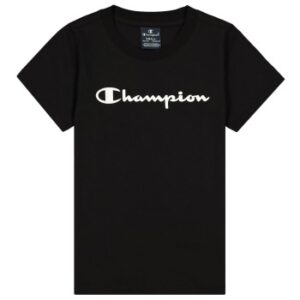 Champion Classics Crewneck T-shirt For Girls Sort bomuld 110-116
