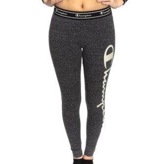 Champion Women Leggings Big Logo Grå bomuld Small Dame