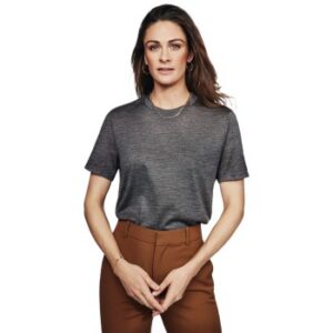 Pierre Robert X Jenny Skavlan Wool Wide T-Shirt Mørkgrå Large Dame