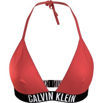 Calvin Klein Intense Power Rib Triangle Bikini Bra Koral polyamid Large Dame