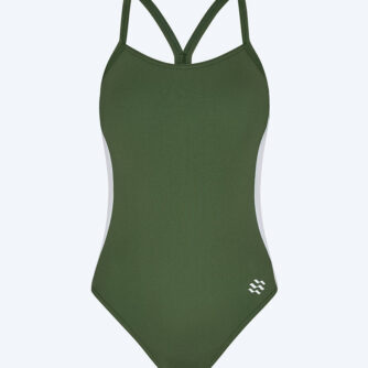 Watery badedragt til damer - Sidestroke Solid - Forest Green