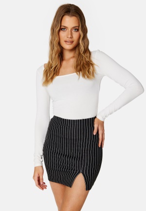BUBBLEROOM Jen mini skirt Black / Striped L