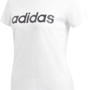Adidas Essentials Linear Slim Tee Damer Kortærmet Tshirts Hvid Xs