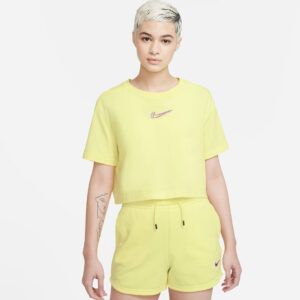 Nike Sportswear Cropped Tshirt Damer Kortærmet Tshirts Gul Xs