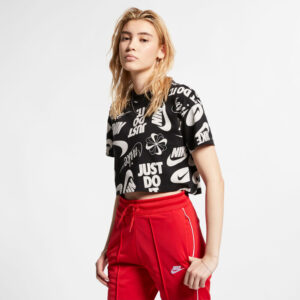 Nike Sportswear Essential Cropped Tshirt Damer Kortærmet Tshirts Sort Xs