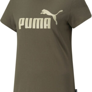 Puma Essentials Logo Tshirt Damer Kortærmet Tshirts Grøn Xs