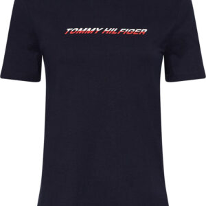 Tommy Hilfiger Regular Graphic Tshirt Damer Kortærmet Tshirts Blå Xs