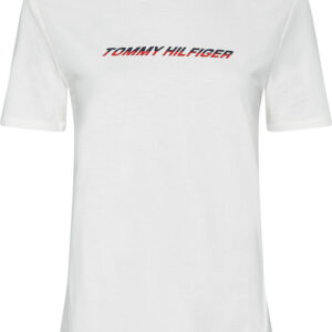 Tommy Hilfiger Regular Graphic Tshirt Damer Kortærmet Tshirts Hvid Xs
