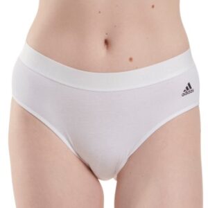 adidas Trusser Solid Cotton Bikini Style Brief Hvid bomuld Large Dame