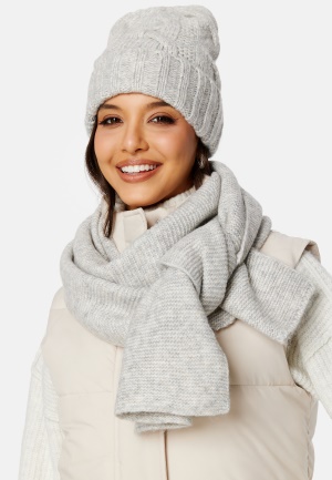 BUBBLEROOM Malin knitted hat Light grey One size
