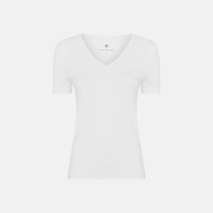 T-shirt v-hals | bambus | hvid