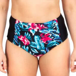 Trofe Tropical High Waist Bikini Brief Sort blomstret 46 Dame