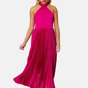 Elle Zeitoune Jaylee Halterneck Midi Dress Mulberry S (UK10)