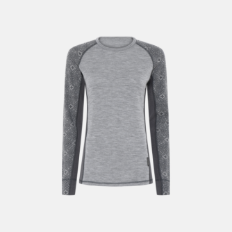 Langærmet t-shirt | 100% merino uld | grå