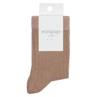 MiniPop Bamboo Ankle Socks - Beige - Str. 19-22 (1-3 år)
