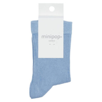 MiniPop Bamboo Ankle Socks - Light Blue - Str. 19-22 (1-3 år)