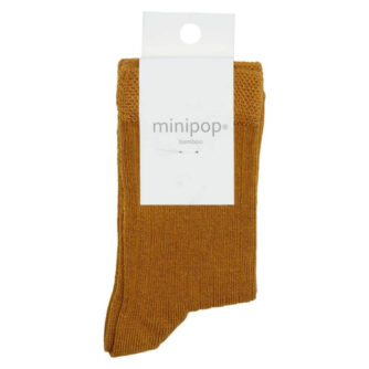 MiniPop Bamboo Ankle Socks - Mustard - Str. 19-22 (1-3 år)