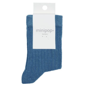 MiniPop Bamboo Ankle Socks - Petrol - Str. 27-30 (5-6 år)