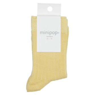 MiniPop Bamboo Ankle Socks - Yellow - Str. 19-22 (1-3 år)