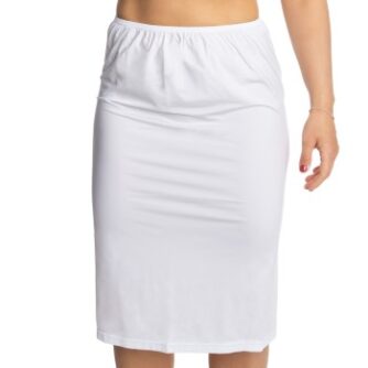 Trofe Slip Skirt Long Hvid Large Dame