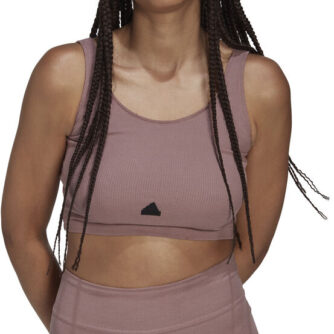 Adidas Rib Cropped Top Damer Tøj Xs