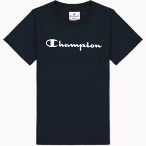 Champion American Classics Legacy Girls T-Shirt Marineblå bomuld Large Dame