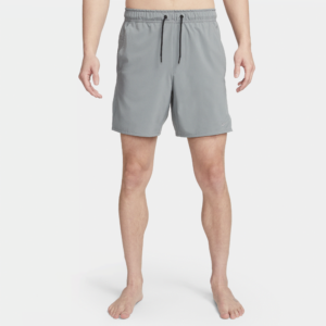 Anvendelige Nike Dri-FIT Unlimited-shorts (18 cm) uden foring til mænd - grå