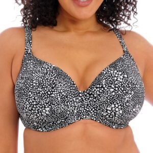 Elomi Pebble Cove Underwire Plunge Bikini Top Sort F 80 Dame