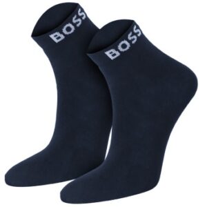 BOSS Strømper 2P Cotton Mix Ankle Sock Marineblå Str 39/42 Herre