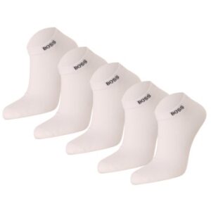 BOSS Strømper 5P Cotton Blend Ankle Socks Hvid Str 39/42 Herre