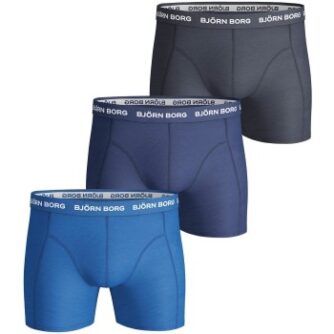 Björn Borg 3P Essential Shorts Marine/Blå bomuld XX-Large Herre