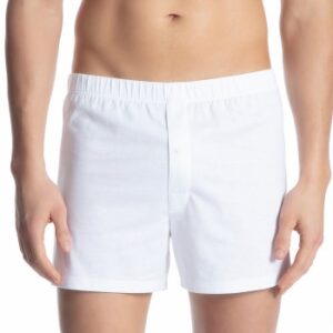 Calida Cotton Code Boxer Shorts With Fly Hvid bomuld Large Herre