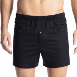 Calida Cotton Code Boxer Shorts With Fly Sort bomuld Large Herre