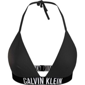 Calvin Klein Instense Power Triangle Bikini Top Sort nylon Large Dame