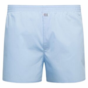 Jockey Woven Poplin Boxer Shorts Blå bomuld Large Herre