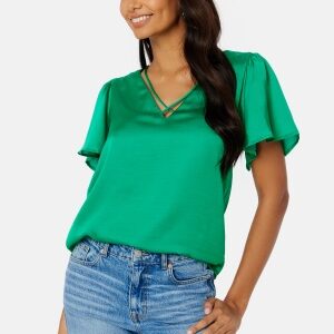 ONLY Jane SS V-Neck Top Simply Green L