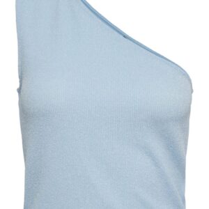 Pieces - Top - PC Lina One Shoulder Top - Airy Blue