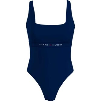 Tommy Hilfiger One Piece Swimsuit Marineblå Large Dame