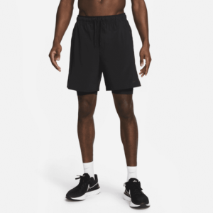 Alsidige Nike Unlimited Dri-FIT-2-i-1-shorts (18 cm) til mænd - sort