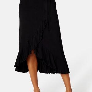 Happy Holly Selima frill wrap skirt Black 44/46