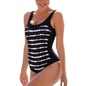 Wiki Isabella Classic Swimsuit Sort Mønster 36 Dame