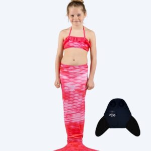 Watery havfruehale til børn - Pink Blush (ekskl. monofinne)
