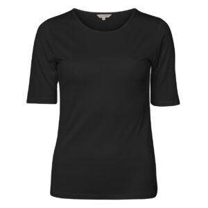 Lady Avenue Silk Jersey T-shirt - , Farve: Sort, Størrelse: XS, Dame